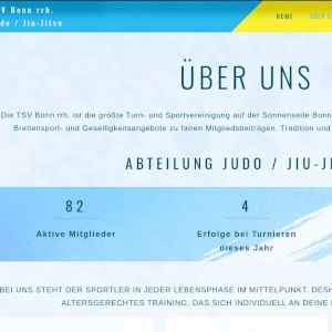 Die Abteilung Judo & Jiu-Jitsu startet mit eigener Website